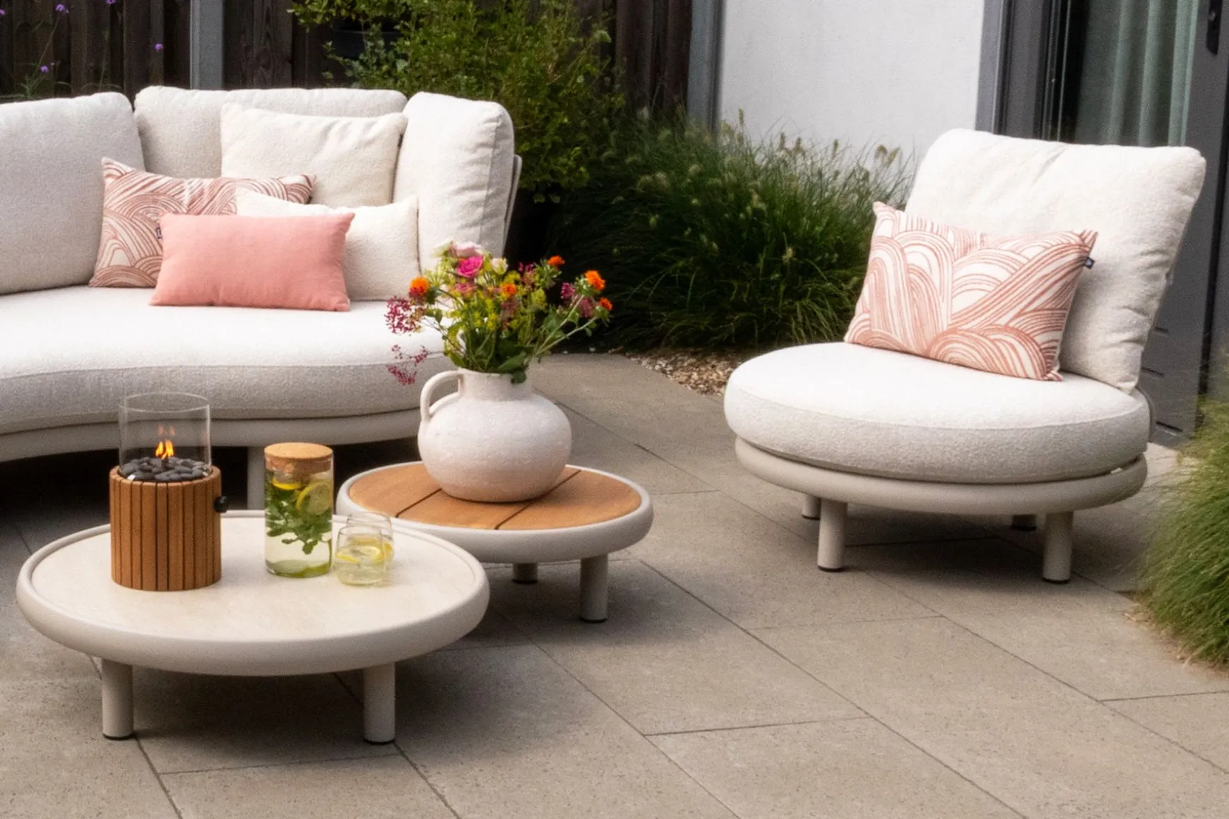 Breeze loungestoel - Naturel/Mokka