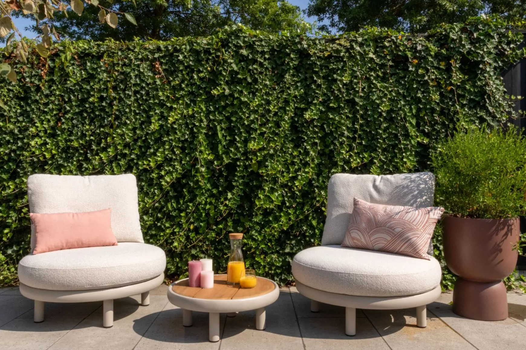 Breeze loungestoel - Naturel/Mokka