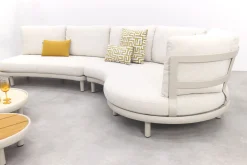Breeze organische loungeset (L/R) met loungestoel - Naturel/Mokka