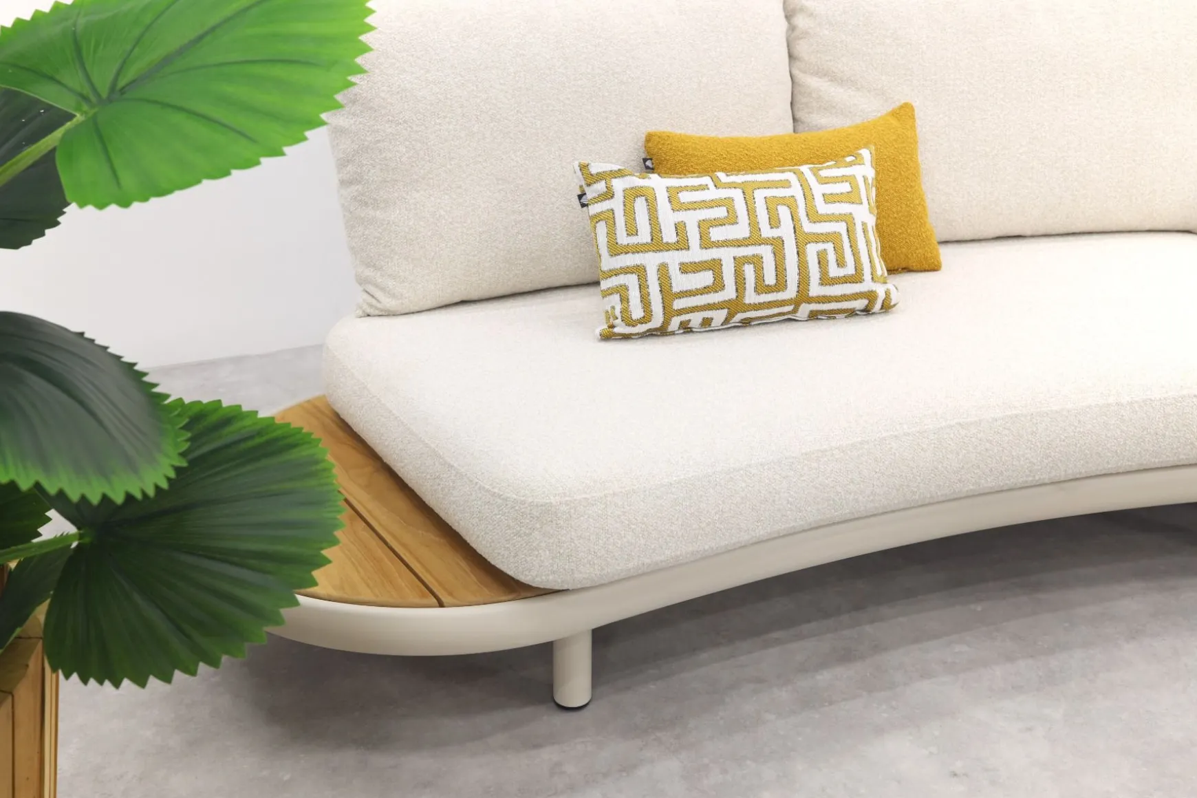 Breeze organische loungeset (L/R) met loungestoel - Naturel/Mokka