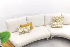 Breeze organische loungeset (L/R) met loungestoel - Naturel/Mokka