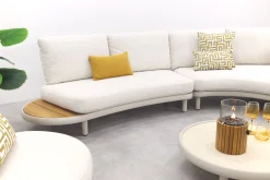 Breeze organische loungeset (L/R) met loungestoel - Naturel/Mokka