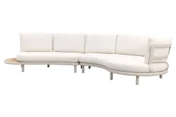Breeze organische loungeset (L/R) met loungestoel - Naturel/Mokka
