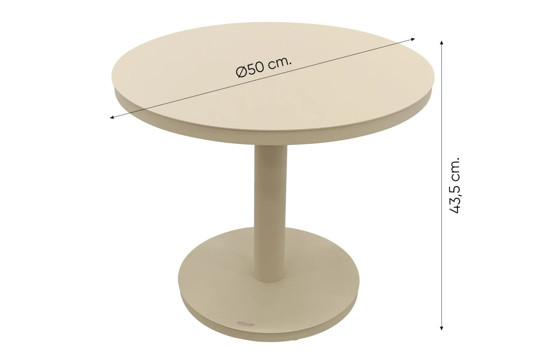 Canto ronde bijzettafel Ø50 cm. - Latte