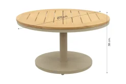 Canto ronde loungetafel Ø70 cm. - Latte/Teak