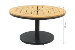 Canto ronde loungetafel Ø70 cm. - Royal Grey/Teak