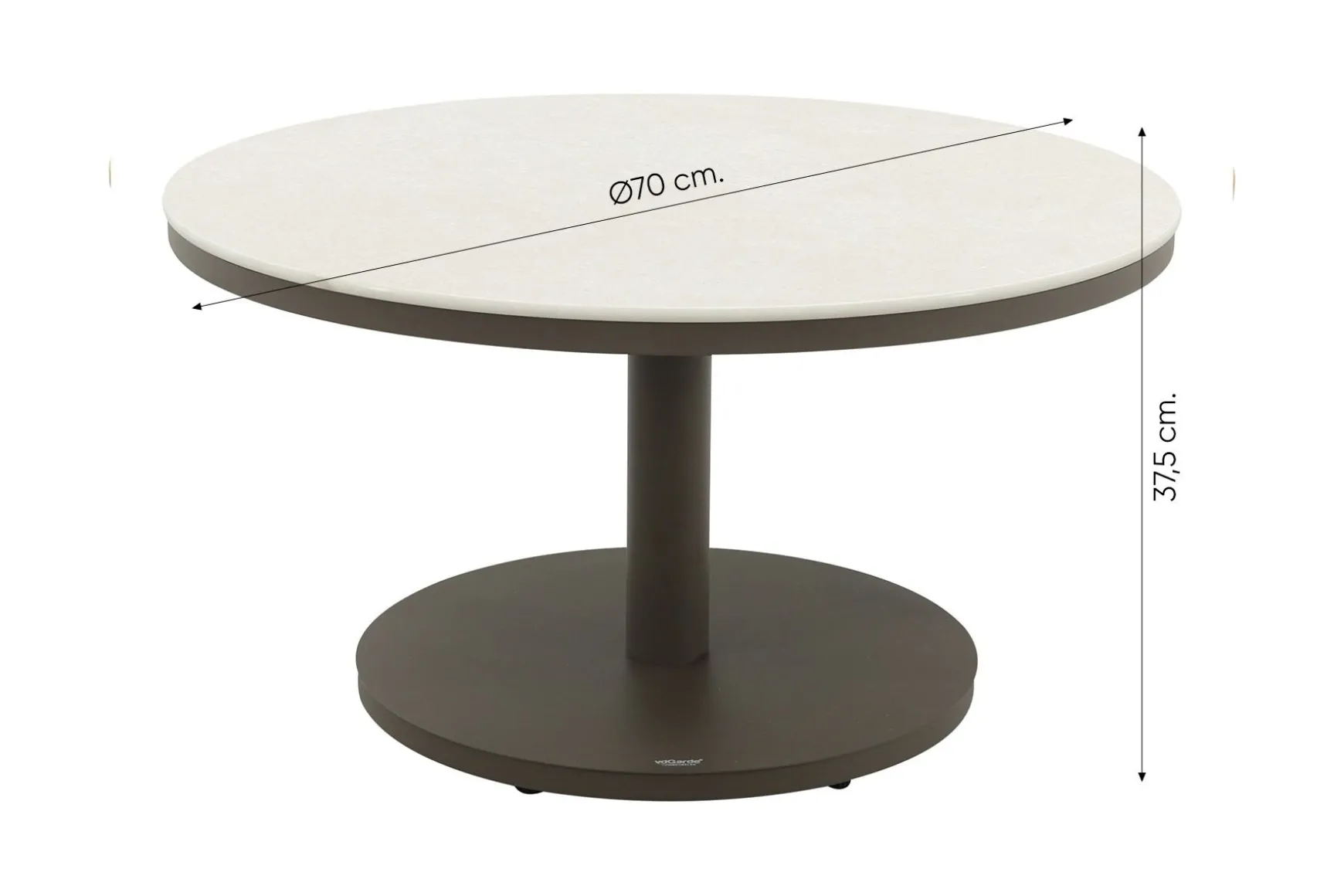 Canto ronde loungetafel Ø70 cm. - Terre