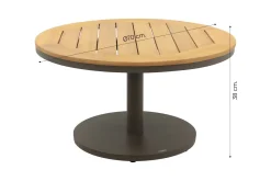 Canto ronde loungetafel Ø70 cm. - Terre/Teak