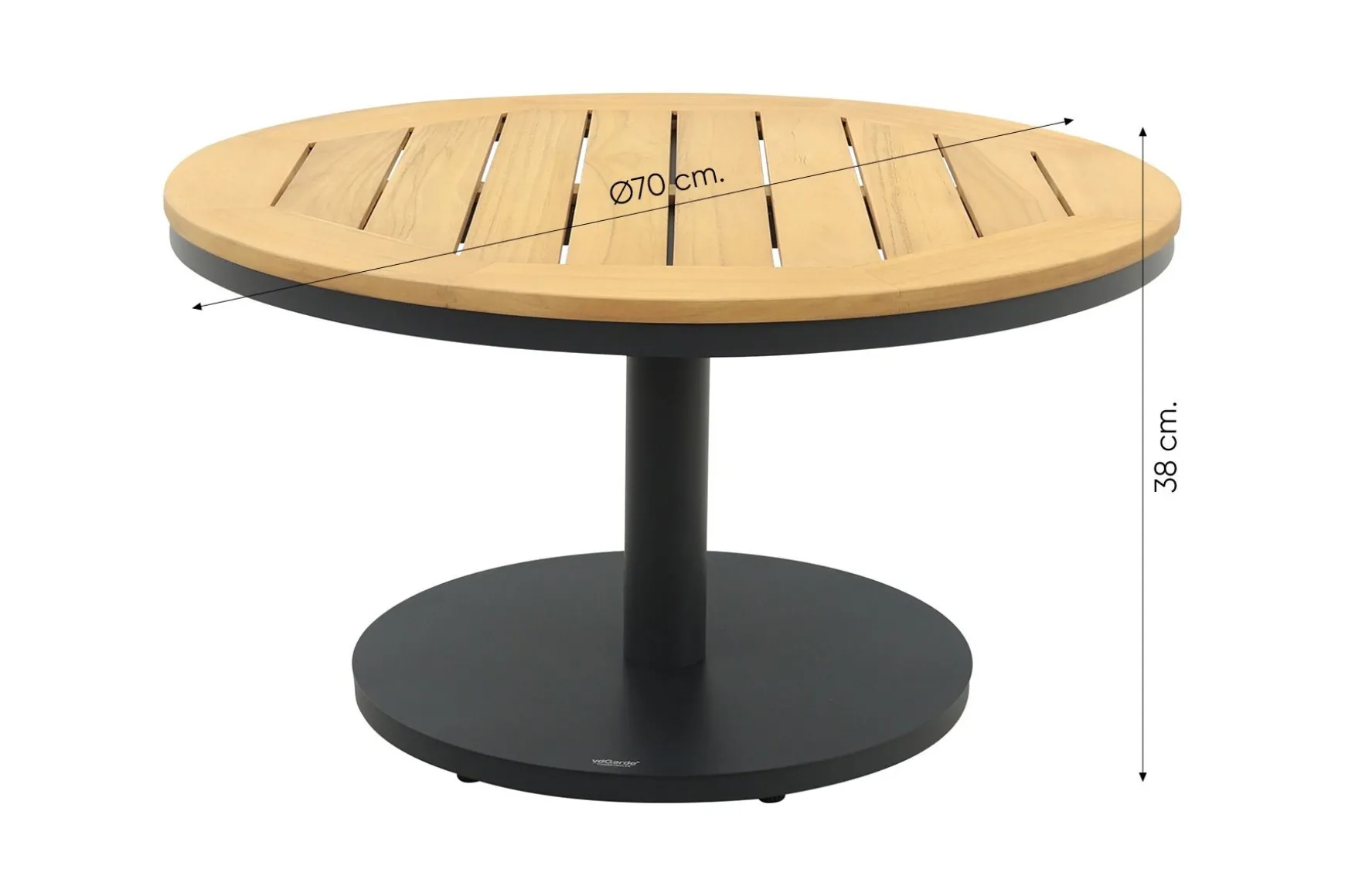 Canto ronde loungetafel set - Royal Grey/Teak