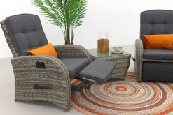Casablanca verstelbare stoel loungeset met bijzettafel - 3-delig