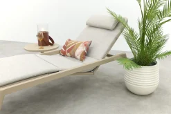 Corfu verrijdbaar ligbed incl. kussen - Latte