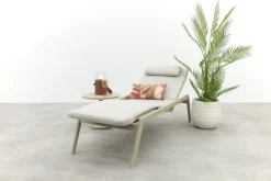 Corfu verrijdbaar ligbed incl. kussen - Latte