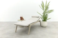 Corfu verrijdbaar ligbed incl. kussen - Latte