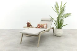 Corfu verrijdbaar ligbed incl. kussen - Latte