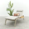 Corfu verrijdbaar ligbed incl. kussen & side table - Latte