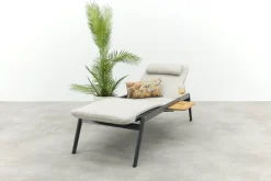 Corfu verrijdbaar ligbed incl. kussen & side table - Royal Grey