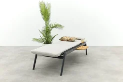 Corfu verrijdbaar ligbed incl. kussen & side table - Royal Grey