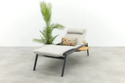 Corfu verrijdbaar ligbed incl. kussen & side table - Royal Grey