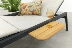 Corfu verrijdbaar ligbed incl. kussen & side table - Royal Grey