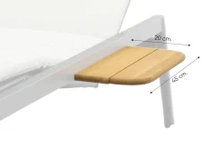 Corfu verrijdbaar ligbed incl. kussen & side table - Royal Grey