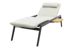 Corfu verrijdbaar ligbed incl. kussen & side table - Royal Grey