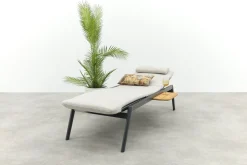 Corfu verrijdbaar ligbed incl. kussen & side table - Royal Grey