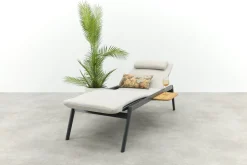 Corfu verrijdbaar ligbed incl. kussen & side table - Royal Grey