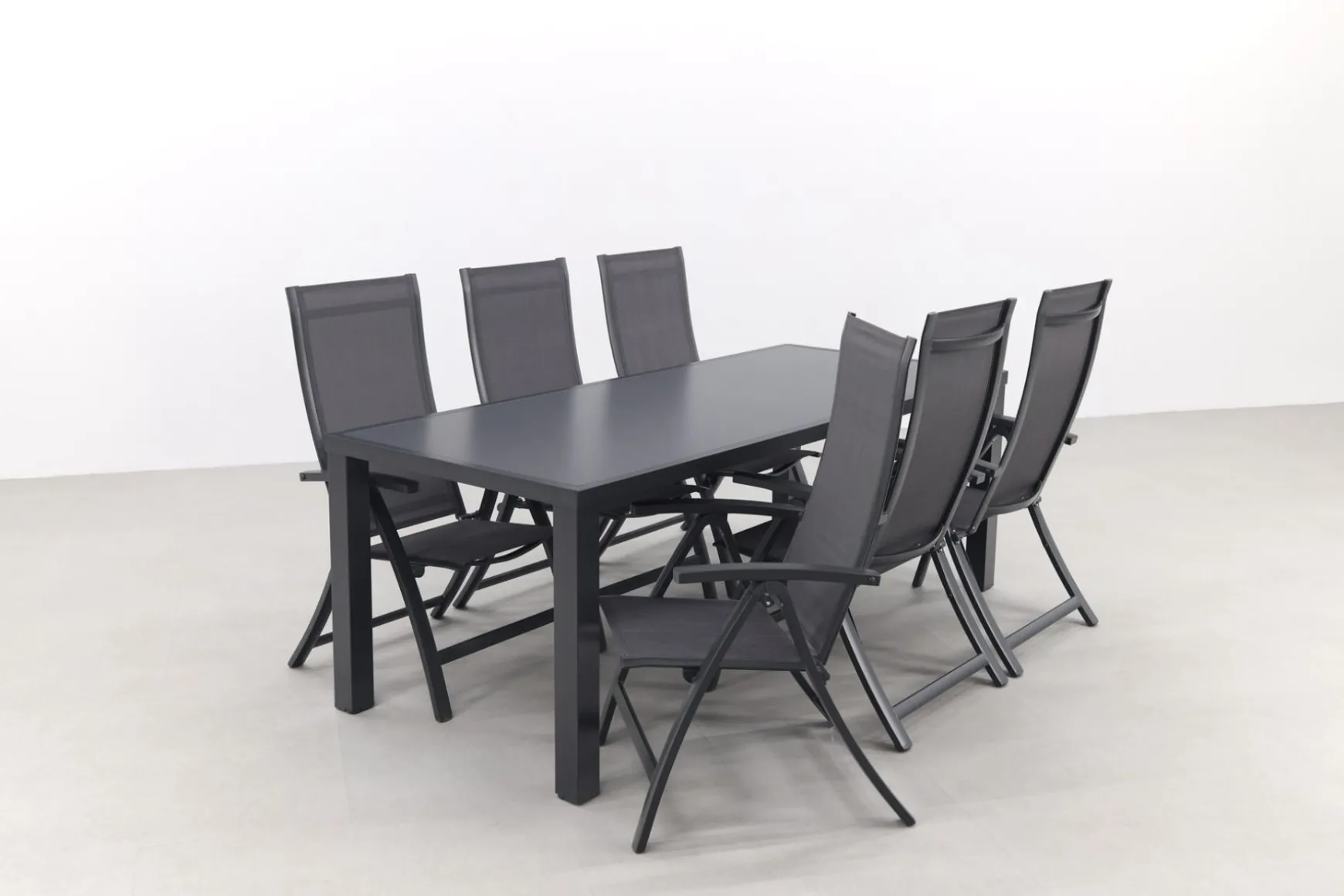 Corsica/Alma 210 cm. - verstelbare tuinset - 7-delig