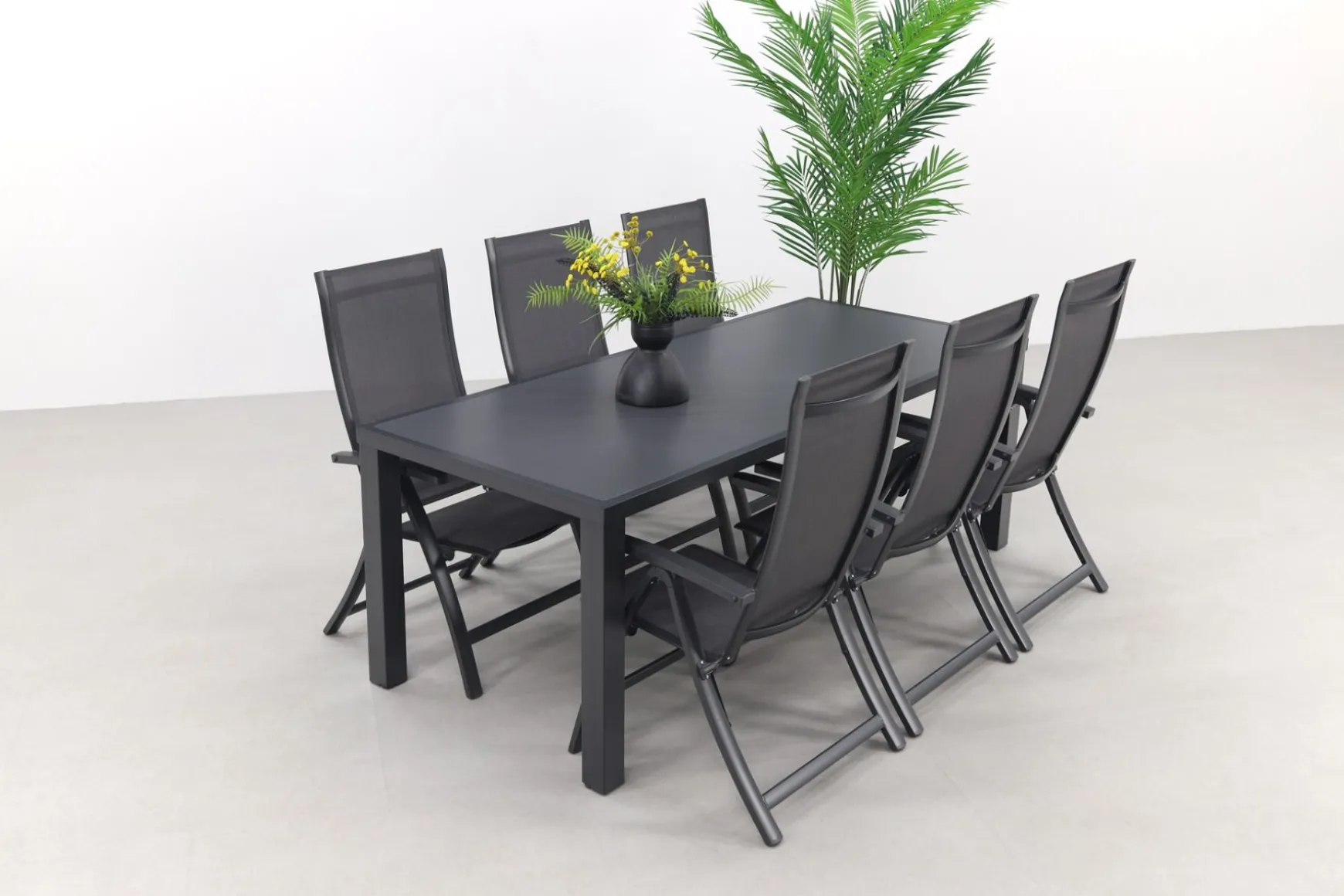 Corsica/Alma 210 cm. - verstelbare tuinset - 7-delig