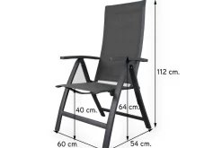 Corsica/Alma 160 cm. - verstelbare tuinset - 5-delig