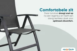 Corsica verstelbare tuinstoel - Antraciet