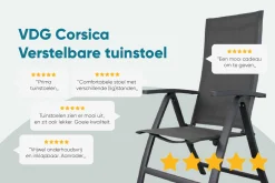 Corsica verstelbare tuinstoel - Antraciet