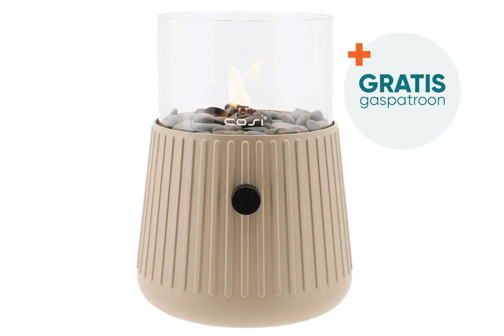 Cosiscoop Bowie Sandy Beige - Gaslantaarn met gratis gaspatroon