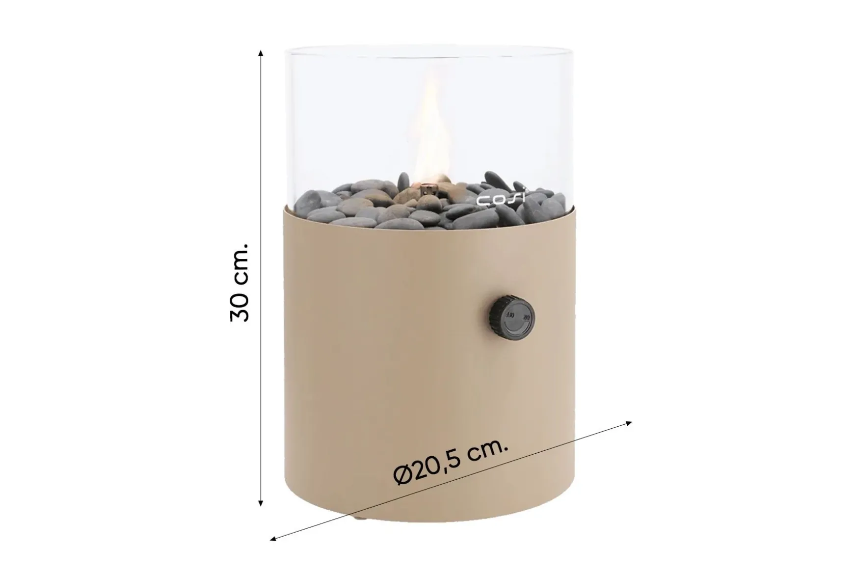 Cosiscoop XL - sandy beige - gaslantaarn met gratis gaspatroon