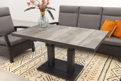 Darwin/Jersey stoel-bank loungeset 4-delig verstelbaar - Antraciet