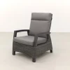 Darwin wicker verstelbare loungestoel - Antraciet