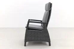 Darwin wicker verstelbare tuinstoel - antraciet