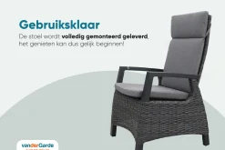 Darwin wicker verstelbare tuinstoel - antraciet