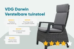Darwin wicker verstelbare tuinstoel - antraciet