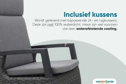Darwin wicker verstelbare tuinstoel - antraciet