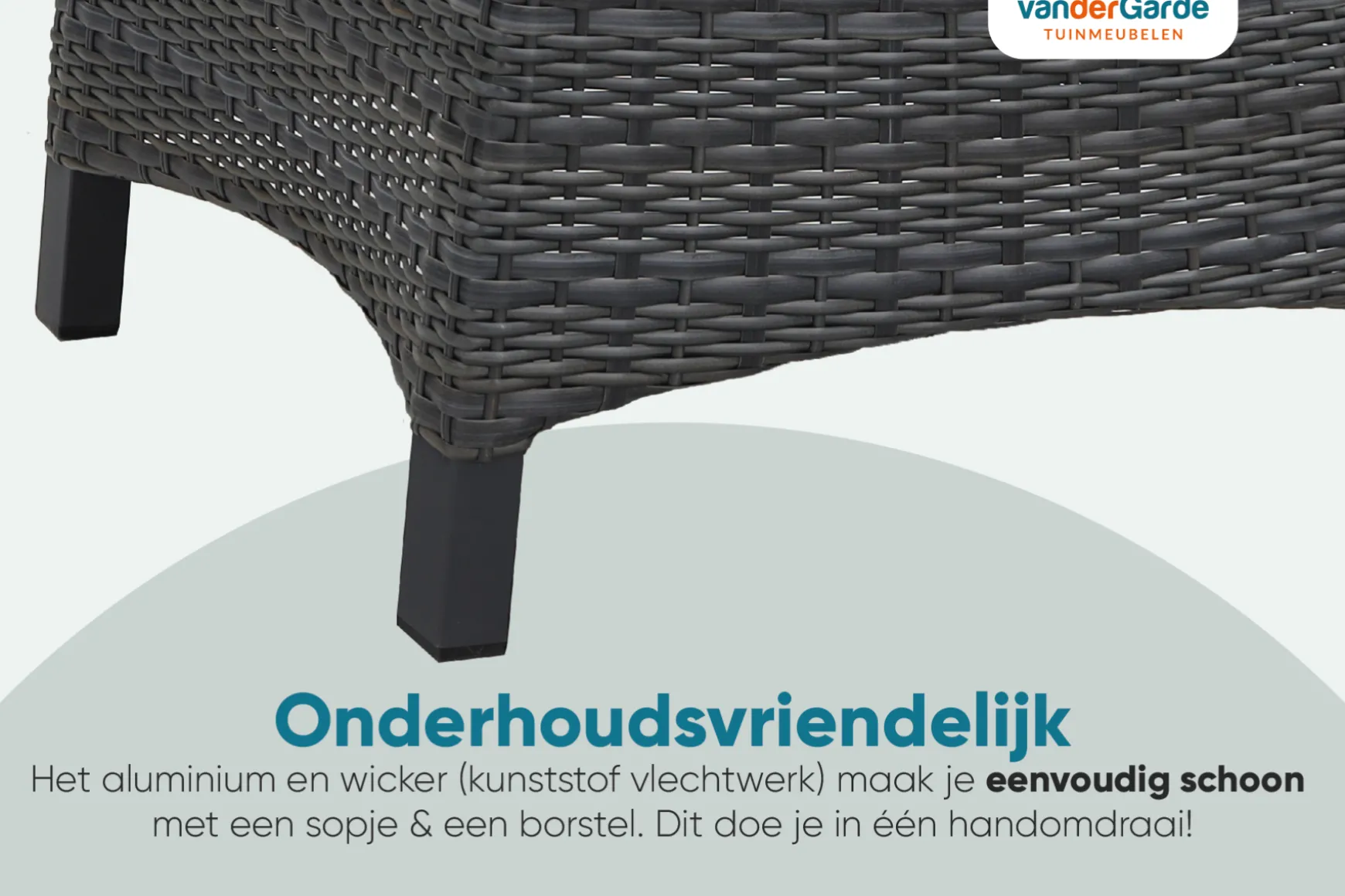 Darwin wicker verstelbare tuinstoel - antraciet