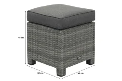 Delta lounge diningset - 6 delig- Organic grey