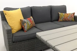 Delta lounge diningset - 6 delig- Organic grey