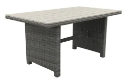 Delta lounge diningset - 6 delig- Organic grey
