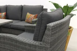 Delta lounge diningset - 6 delig- Organic grey