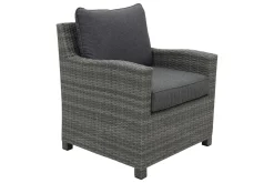 Delta lounge diningset - 6 delig- Organic grey