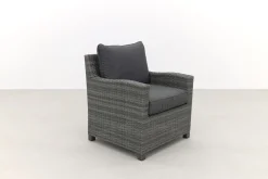 Delta lounge diningset - 6 delig- Organic grey
