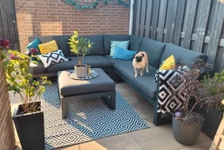 Divan aluminium loungeset - hoekbank - antraciet