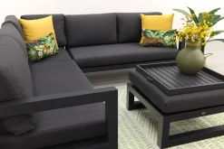 Divan aluminium loungeset - hoekbank - antraciet