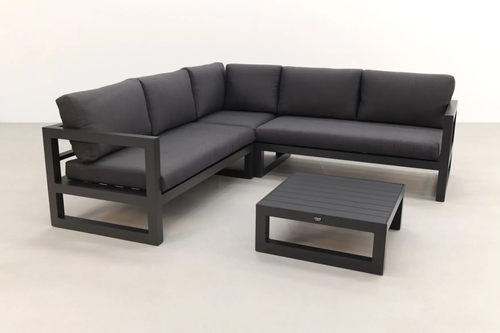 Divan aluminium loungeset - hoekbank - antraciet